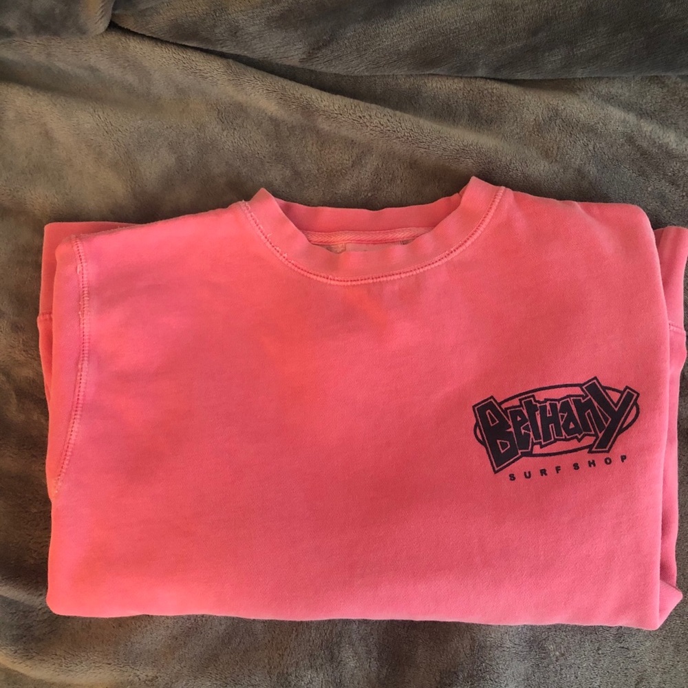 Pink vintage style Bethany Beach sweatshirt